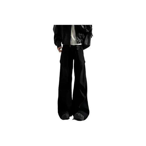 DANJUE Black Unisex Casual Pants DANJUE Черные Унисекс Повседневные Штаны