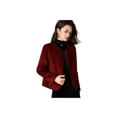 Mylan Pink Red Women's Short Coat Mylan Розовый Красный Женский Короткий Пальто