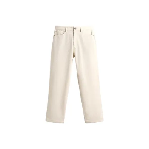 ZARA Морозный Белый Мужские Повседневные Штаны