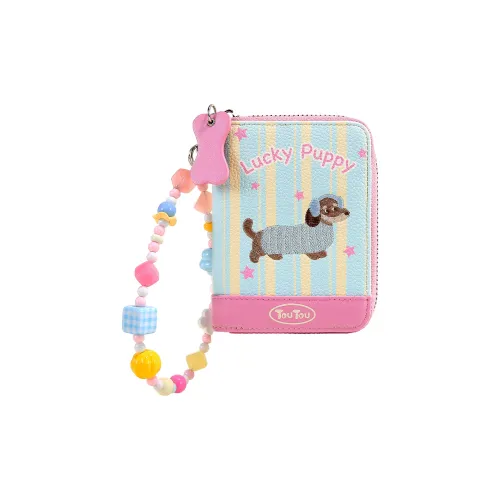 TOUTOU Синтетическая кожа Кошелек Стандартный Женский Клубничный розовый