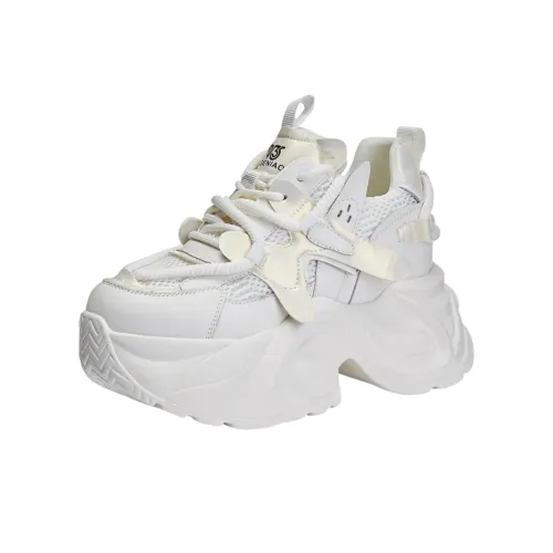 PARK DANCE Устойчивые к истиранию MID Топ Толстая подошва Кроссовки Женские