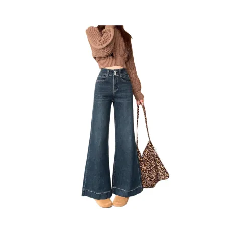 BAOMIKA Винтажные синие женские джинсы