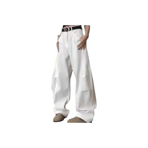 SNEIKLAU Белый Унисекс Повседневные Штаны
