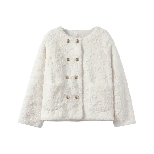 JOSR Белый Женские Бархатные Куртки