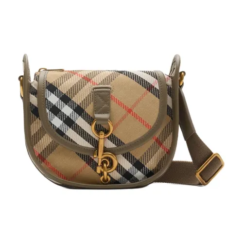 Burberry Полиэстер Курьерская Сумка Плечевая Сумка Мини Женская Песочно-Бежевая