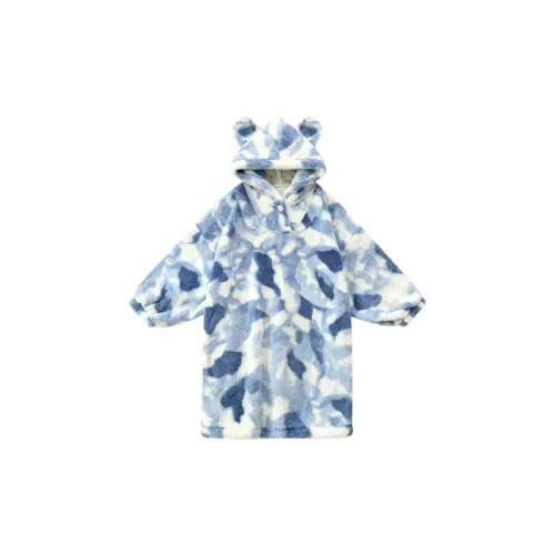 WANANNI Небесно-голубой Женские Банные халаты