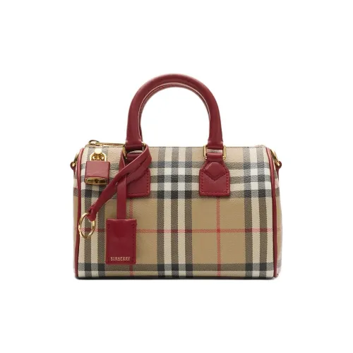 Burberry Хлопок Сумка Мини Женская Архив Бежевый Каменный Красный