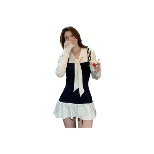 JOPPTI Длинное платье с длинными рукавами женское