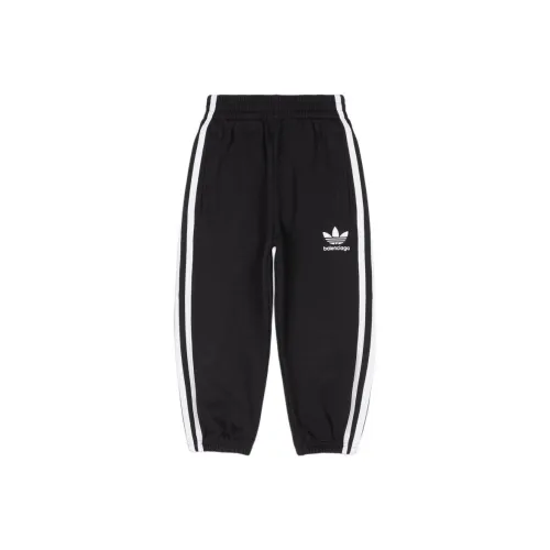 Детские Balenciaga x Adidas Вязаные Спортивные Штаны Balenciaga x Adidas Свободного Кроя Черные