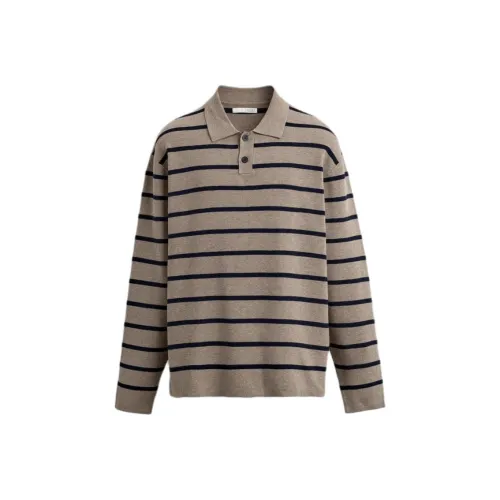 ZARA Песочный Синий Мужская Поло