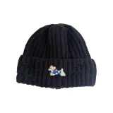 Черная вязаная шапка для щенка