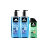 Трехкомпонентный комплект: Спортивный восстанавливающий гель для душа 600 мл * 2 + Энергичный гель для душа 250 мл