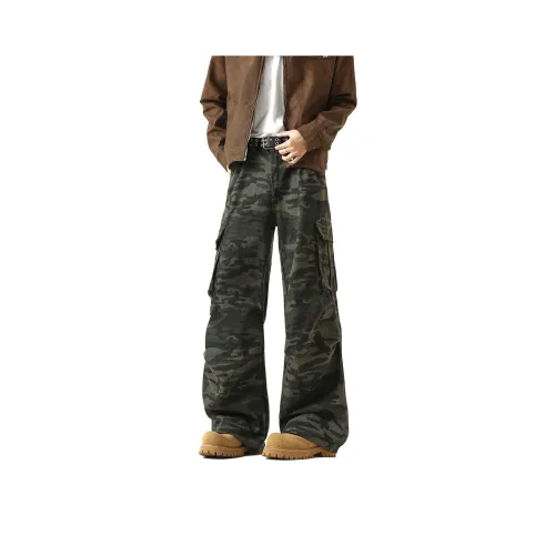 CHAORENBANG Камуфляж Унисекс Джинсы