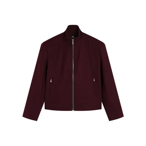 PUBLIC RADIO Бургунди Ангора Красный Мужские Куртки