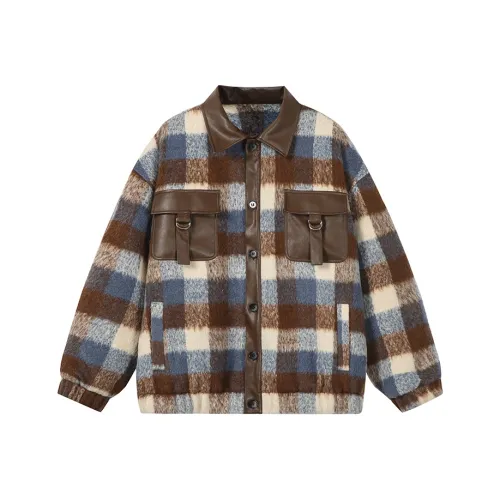 LINGSHI Коричневый Унисекс Пуховики