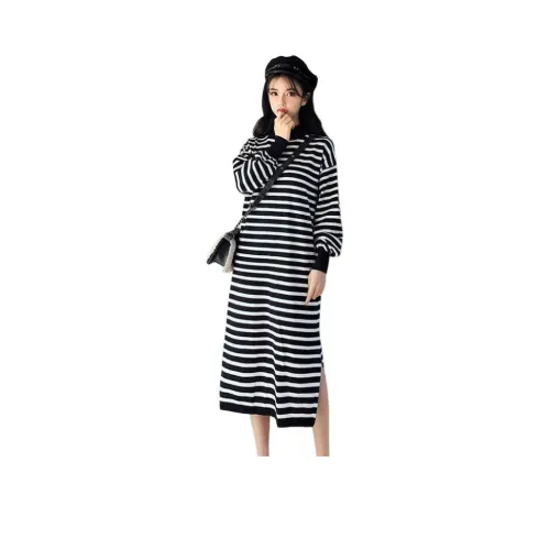 VINMUK Длинное платье с длинными рукавами женское