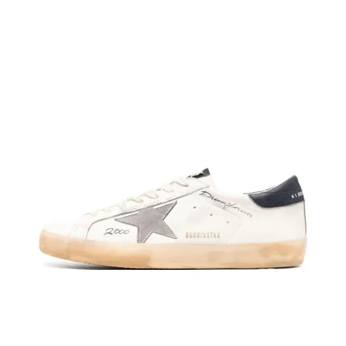 Golden Goose Супер Звезда Low Топ Скейтборд Кроссовки Мужские Белые Потертые