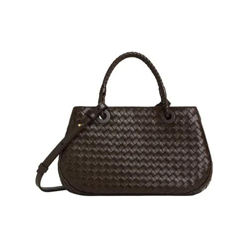 Bottega Veneta Lambskin Bag Women's Black Gray Bottega Veneta Сумка из овечьей кожи женская черный серый