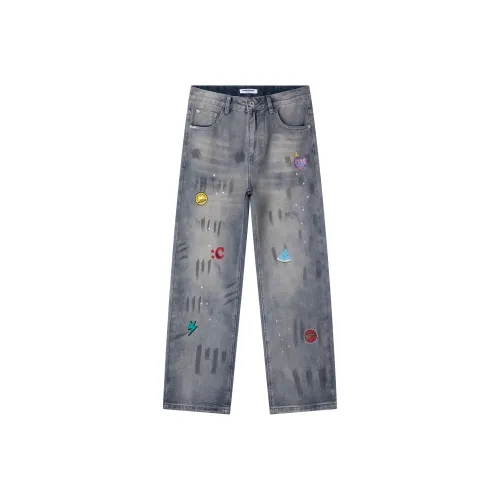 CHOCOOLATE XPB0416 Серый Синий Унисекс Джинсы