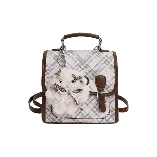 DIFFERENT FACES ПУ (полиуретан) Рюкзак Стандартный Женский Кофейный