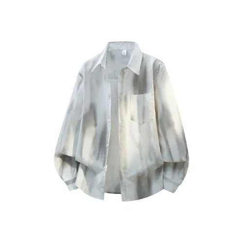 PASOK Модная Длинная Рубашка с Длинными Рукавами Мужская