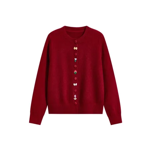 ABBY GODDESS Осенний Трикотаж Женский Красный