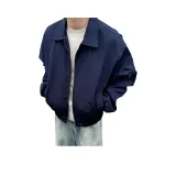 Темно-синий синий хлопковый пуховик [утеплённый, термический]