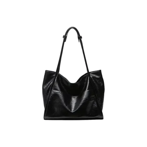 TT HANG MU ПУ (полиуретан) Сумка-тоут Сумка через плечо Женская Черная