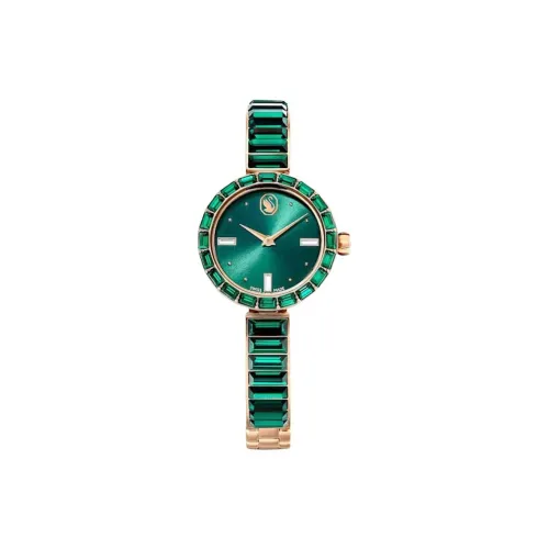 Swarovski Matri Наручные часы Кварцевый механизм Кристальный ремешок 25 мм Зеленый циферблат Женские часы