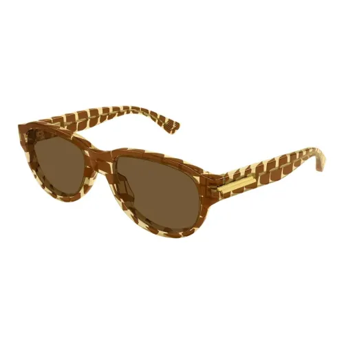 Bottega Veneta Переработанные ацетатные солнцезащитные очки Aviator для мужчин коричневые