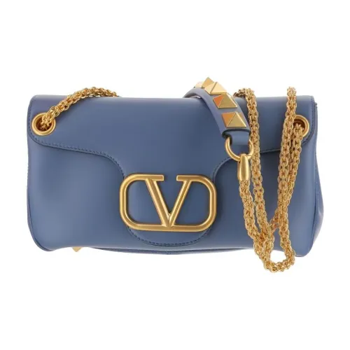 Valentino Сумка из коровьей кожи сумка-багет сумка через плечо сумка для женщин синий