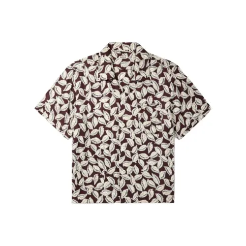 BODE Бумага Березовый Короткий-рукав Рубашка Мужская