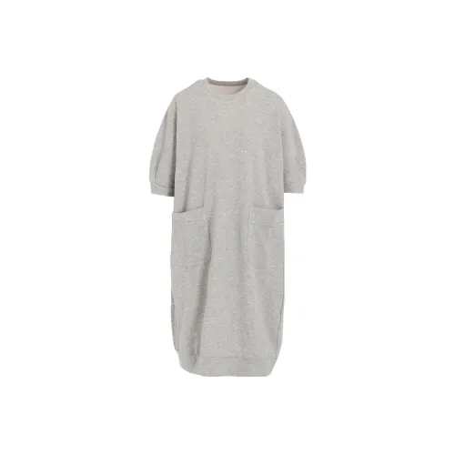 Yohji Yamamoto FW25 Cotton Mini FLEECE ONE PIECE Short Sleeved Dress Women's