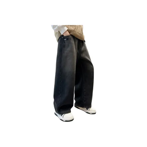 ЮЙЧЖАОЛИНЬ Черный флис с подкладкой CcH11211 Школьный возраст Джинсы