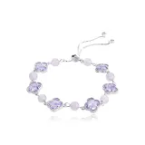 Браслет "Счастливый клевер" - фиолетовый