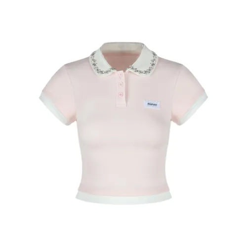 DANCANG Розовые Женские T-рубашки