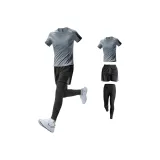 Серый, короткий рукав, набор из трех предметов