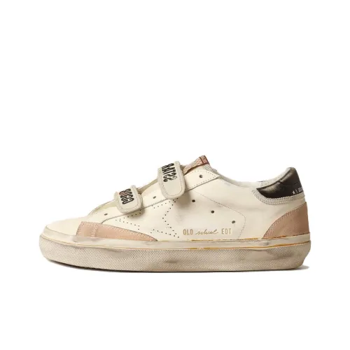 Golden Goose Old School Low Топ Кроссовки для скейтбординга Женские Белые Потертые