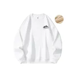 Белый Черный Текст (Утолщенный и с флисовой подкладкой)