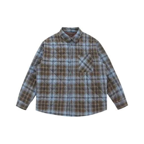 KSEK Сине-коричневая клетка Унисекс Пуховики