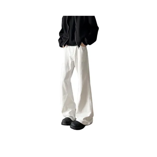 REBIRTHRABBIT Белый Мужской Джинсы