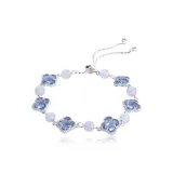 Браслет "Счастливый клевер" - синий