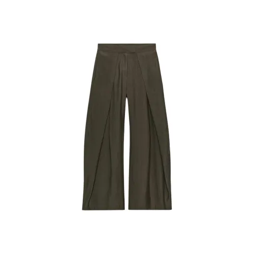 ZARA Коричневый Темно-Серый Коричневый Женские Повседневные Штаны