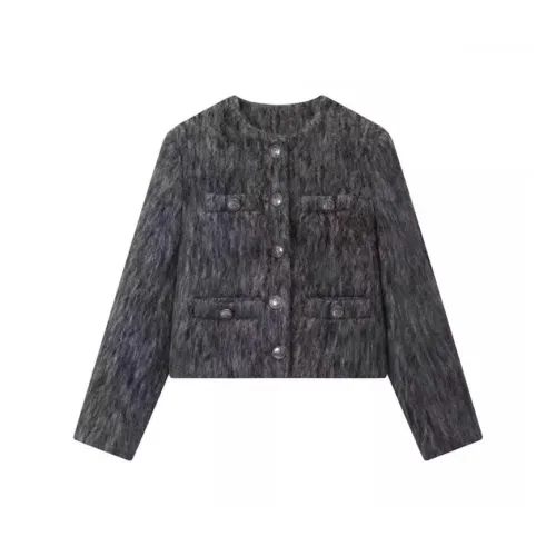 Dippanis Серый Женский Короткий Пальто