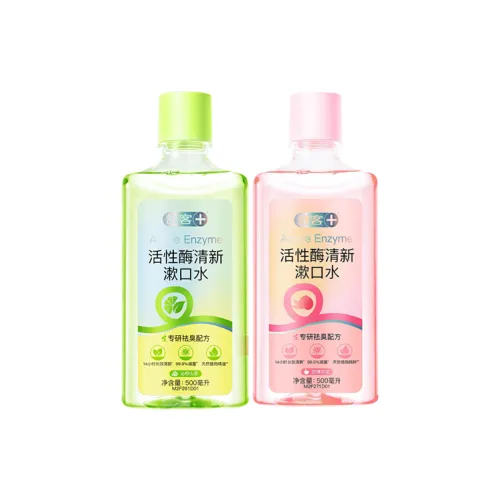 Saky+ Активный Enzyme Полоскание рта Чистка Wa Освежающий Breath Белый персик Чай 500мл+500мл