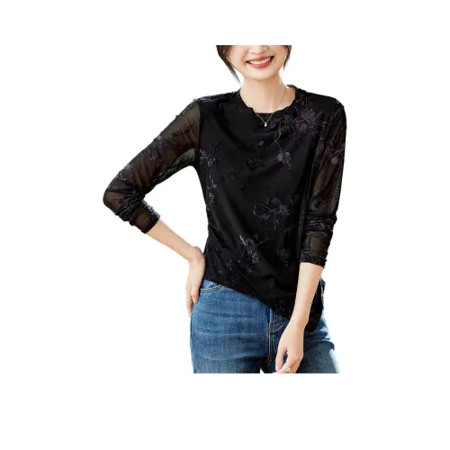 YPUT Черные Женские T-рубашки