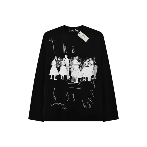 WEINIU Черный Унисекс T-рубашки