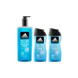 Трехкомпонентный комплект: Спортивный пост-тренировочный успокаивающий гель для душа 600 мл + Спортивный пост-тренировочный успокаивающий гель для душа 250 мл * 2