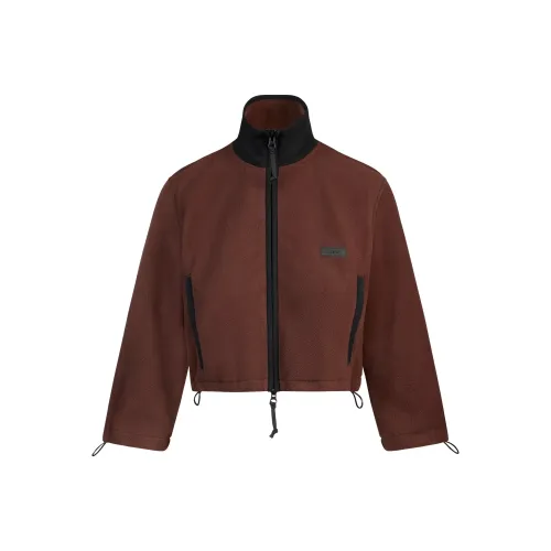 SKIMS OUTDOOR FLEECE Укороченная куртка с 3 4 рукавами бархат бренд feel пальто женское