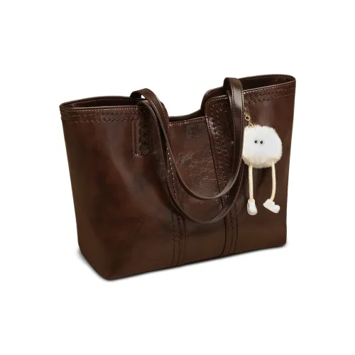 COMELY Коровья кожа Сумка через плечо Стандартная Женская Кофейного цвета